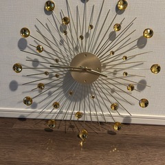 【美品】Francfranc フランフラン ビジューウォールクロック　ゴールド モダンインテリア向けの画像