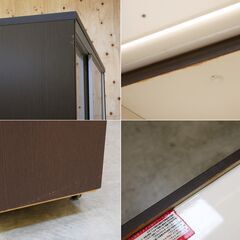 ≪yt2065ジ≫ nitori/ニトリ キッチンボード/食器棚 リベラ120 幅120cm 高さ201cm ダークブラウン 中古家具/宮城県仙台市 71010-01の画像