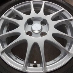 ダンロップエナセーブEC204バリ山185/55R15 PCD100 4穴アルミホイール付４本セットの画像