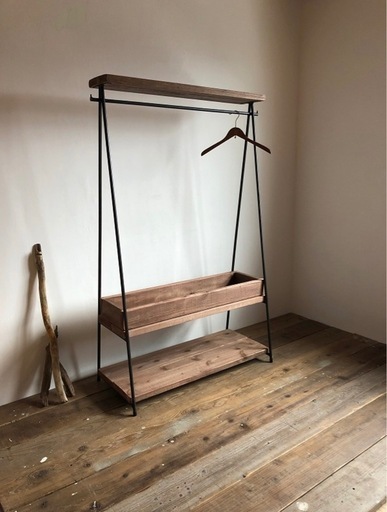 ハンガーラック アイアン 古材