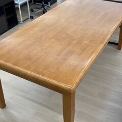 A-334　★ジモティ割引あり★【リユースのサカイ野々市店】　ダイニングテーブル  木製  ナチュラル　78(幅)×88(奥行き)×70(高さ)cm ※クリーニング済みの画像