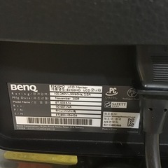 BenQ     24型PCモニター　2009年製　解像度1920×1080   ディスプレイ　中古品　の画像