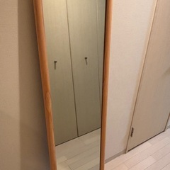 天然木 150×40 全身ミラー ナチュラルインテリアの画像