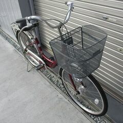 E581　★限定特価★ 中古自転車 【24インチ　軽快車　LEDオートライト　エンジ 】 アルミフレーム(*^▽^*)の画像
