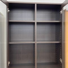 A-335　★ジモティ割引あり★【リユースのサカイ野々市店】　扉付本棚 ハイタイプ ブラウン　77(幅)×31(奥行き)×189(高さ)cm ※クリーニング済みの画像