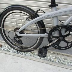 E585　★　25800円★　折りたたみ中古自転車　TERN　LINK　A7　グレー　７段変速　アルミフレーム【20インチ 】 (*^▽^*)の画像