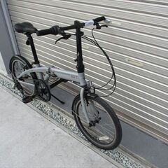 E585　★　25800円★　折りたたみ中古自転車　TERN　LINK　A7　グレー　７段変速　アルミフレーム【20インチ 】 (*^▽^*)の画像