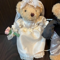 テディベア　新郎新婦　 ウェディングの画像
