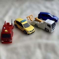 ポケットトミカ　TOMICA　はたらく車　ミニカー　消防車　パトロールカー　JAF レッカー車の画像