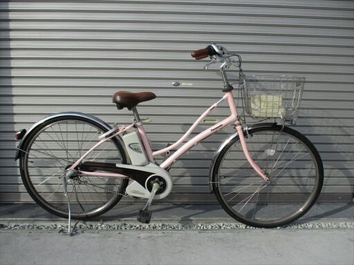 E588　★整備済み　中古電動自転車　パナソニック　ViViラッテ　ピンク★【26インチ　13.2Ah４点灯】