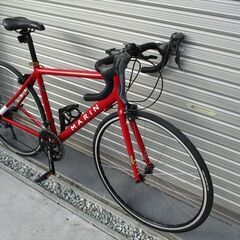 E589　★　45800円★整備済み スポーツ中古自転車 MARIN　レッド　48.5ｃｍ【ロードバイク】の画像