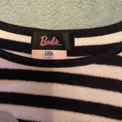 Barbie ストライプ 長袖カットソー 130Aの画像