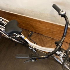 【カゴ新品！】シングルギア 26インチ自転車　ホワイトの画像