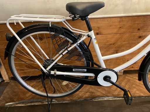 【カゴ新品！】シングルギア 26インチ自転車　ホワイト
