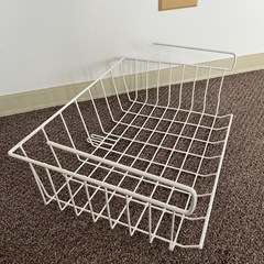 吊り下げバスケット大　白の画像