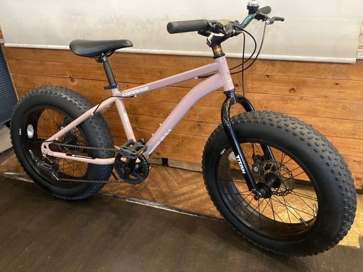 【チェーン新品！CANOVER CAFT TITAN】ディスクブレーキ　7段変速　20インチファットバイク　グレージュ