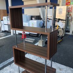  ジグザグラック4段 BUS-15WH(W80×D30×H158cm) 🚚自社配送時💳代引き可🚚(現金、クレジット、スマホ決済対応)の画像