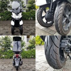 【普通免許仕様もOK】トリシティ125ABS付 SEC1Jブルーコア 4.3万km台 SLRルーフキット＆BOX ナックルバイザー等★TRIX★の画像