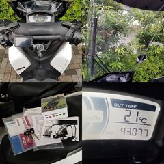 【普通免許仕様もOK】トリシティ125ABS付 SEC1Jブルーコア 4.3万km台 SLRルーフキット＆BOX ナックルバイザー等★TRIX★の画像