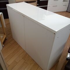 ★ジモティ割あり★  カウンターテーブル ホワイト H86×D42×W120 クリーニング済み TK6822の画像