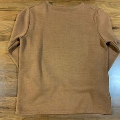 EDIFICE ブラウン クルーネックセーター　サイズM  身幅51、総丈66、袖丈56センチの画像