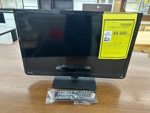 【ドリーム川西店御来店限定】☆ジモティー見たよ♪割引☆東芝　24型液晶テレビ　24S11  2017年製／クリーニング済み【2125560000030764】