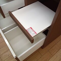 ★ジモティ割あり★  レンジ台 ブラウン H86×D43×W100 クリーニング済み TK6824の画像