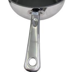 186000 新品未使用 MEYER メイヤー フライパン マキシムSS蓋付 ディープパン 24cm シルバー [251002HM130162]の画像