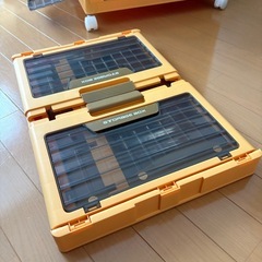 折り畳み　収納　棚　イエローの画像