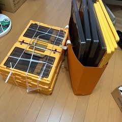 折り畳み　収納　棚　イエローの画像