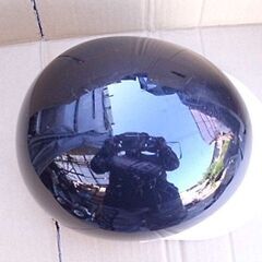 美品！ツバ付き　ヘルメット（黒）◆彦根市～の画像