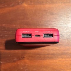 【動作確認済み】モバイルバッテリー　１００００ｍＡｈ　レッドの画像