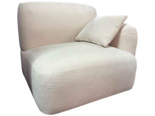 NO.2594 不二貿易 1人掛け ソファ Chamill 左肘タイプ 家具 中古