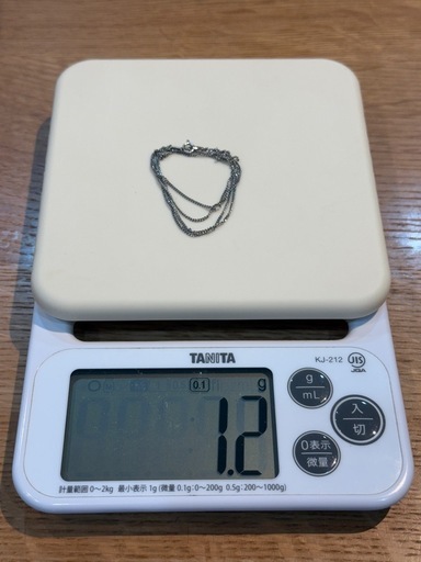 k18 喜平WG ネックレス1.2g