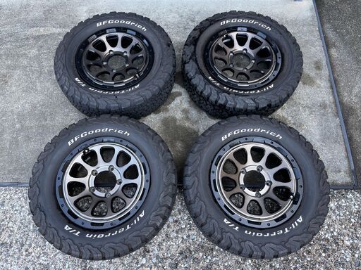JB64ジムニー用　ホイール　タイヤ　MOTOR FARM ファームD10 5.5J 5.50-16 BFグッドリッチ オールテレーンT/A KO2 RWL/RBL215/70R16 16インチ　4本セット【引取り限定】