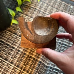 バンブー木製キャンドルホルダーの画像