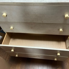 0円 木材タンス幅80cm×高さ102cm×奥行き44cm の画像