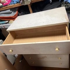 0円 木材タンス幅80cm×高さ102cm×奥行き44cm の画像