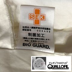 ★デュポン社(現在インビスタ社）専用カバー付・クォロフィル・ダブル掛け布団★アレルギー対応の画像