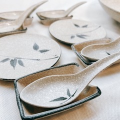 【新品】鍋の具材皿、レンゲセットの画像