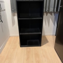 【イケヤ】ゴミ箱3点セット＆カラーボックス ブラックの画像