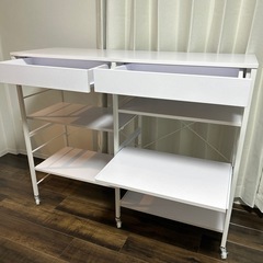 キッチンシェルフ 白の画像