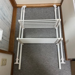 洗濯機　収納　棚　ラック　突っ張り棒の画像
