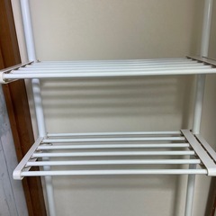 洗濯機　収納　棚　ラック　突っ張り棒の画像