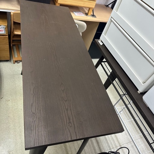 143【期間限定価格】ハイテーブル カウンターテーブル 木製 ダークブラウン×ブラック スタイリッシュテーブル