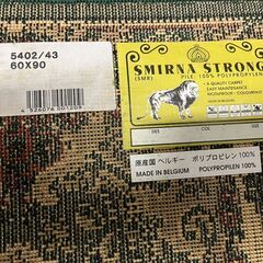 SMIRNA STRONG ベルギー絨毯 玄関マット ポリプロピレン100％ ラグ 幅90cm×奥行60cmの画像