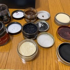 【中古】靴磨きグッズ（ブラシ、クリーム、ワックス、専用洗剤）の画像