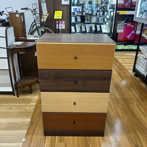 4段チェスト ナチュラル×ブラウン のご紹介です！