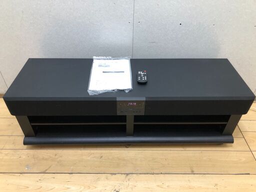 美品 東芝ホームラブリ THY-F1200 サラウンドホームシアター 120cm幅 テレビ台 スピーカー内蔵 AVラック リモコン付 家庭用音響【糸島市内 送料無料】 251011-4