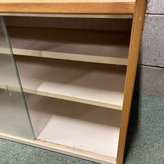 木製 3段 食器棚 飾り棚 収納棚 昭和レトロ 幅60cm×奥行30cm×高さ45cmの画像